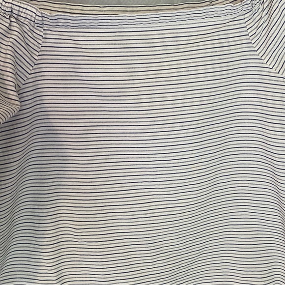 Madewell Jardin Off Shoulder Striped Beige/Tan Size Small - Picture 14 of 16